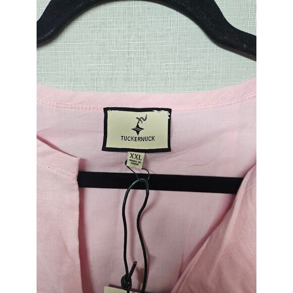 NWT XXL Tuckernuck Oxford Luella Pink Lightweight Dress Long Sleeve Mini Tunic - Picture 6 of 9